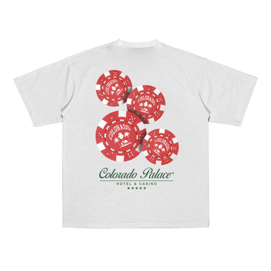 White poker chips tee